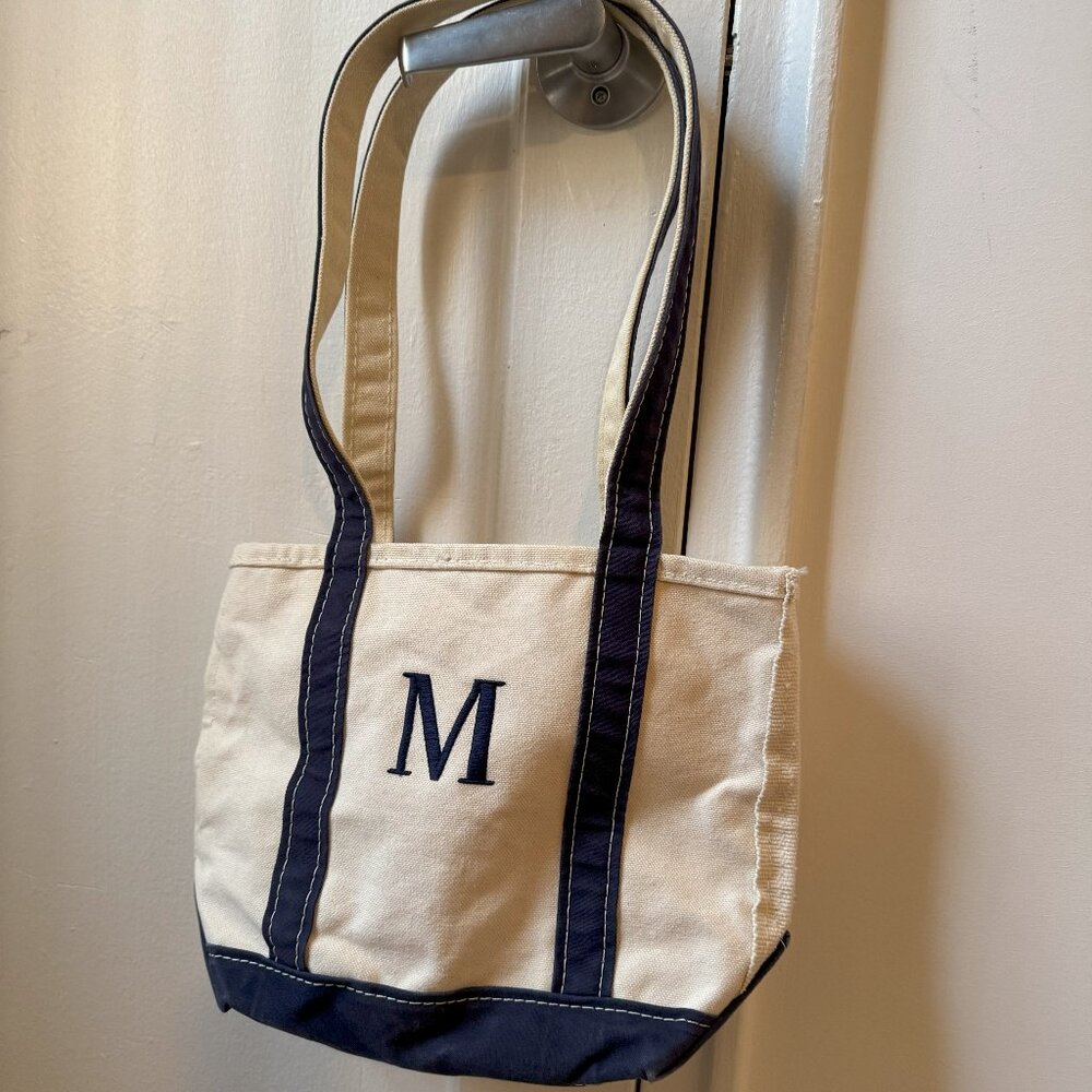 LL Bean small canvas open top tote